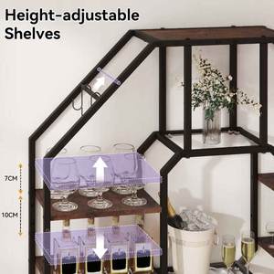 Accesorios de Cocina/Muebles de Salón, Estantes de Exhibición, Botellero, Soporte para Botellas, Mueble de Barra de Metal, Estante para Alcohol - Product Image 4