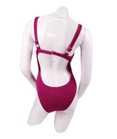 Maillot de bain personnalisé froncé pour femme grande taille, effet amincissant