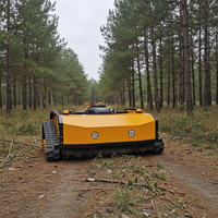 Cortadora de Césped Robótica con Control Remoto, Aprobada por CE y EPA, para Todo Tipo de Terreno, con Orugas de Goma para Agricultura
