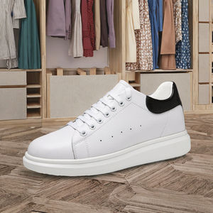 Zapatos Casuales de Hombre con Parte Superior de Cuero Vacuno Negro, Plantilla de PVC, Malla Transpirable, Diseño de Elevador Interno Invisible para Aumentar la Altura - Product Image 2