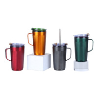 Mug isotherme classique en acier inoxydable pour voiture, avec couvercle, isolation thermique 6-12 heures, compatible eau bouillante, cadeau d'affaires pour les professionnels