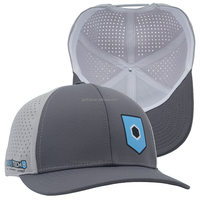 Gorras de golf de alta calidad de 6 paneles, perforadas con láser, impermeables, con cierre a presión, gorras deportivas de béisbol con logotipo personalizado