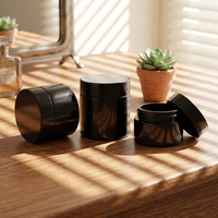 Vente en gros de pots cosmétiques noirs en verre de 1 à 18 oz, résistants aux UV, avec bouchon de sécurité pour enfants, pour concentrés