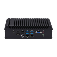 Qotom Q1020X Pentium 5405U Computadora sin ventilador integrada Dual 25G LAN 6 RS232 HD VGA USB SATA Linux Soporte Industrial Mini PC