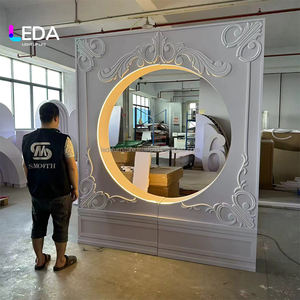 LEDA moda fábrica de gama alta personalizado acrílico UV telón de fondo para fiesta de cumpleaños boda banquete decoración de escenario - Product Image 4