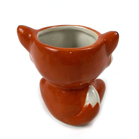 Lot de 6 pots de fleurs en forme de hibou en céramique écologiques Pot de fleurs succulentes au design animal mignon pour le jardinage à la maison