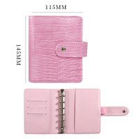 Carnet de notes en cuir PU personnalisé format A7 avec logo, journal de voyage, agenda, mini carnet, classeur, organiseur, portefeuille, classeur à 6 anneaux