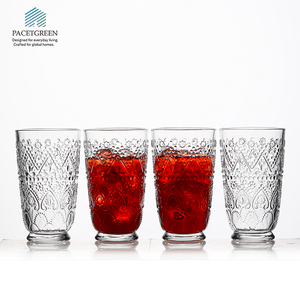 473ml cổ điển thủy tinh dập nổi uống Tumblers trang trí nước và nước trái cây Thủy Tinh Bộ - Product Image 2