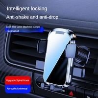 Support de téléphone portable pour voiture à gravité stable en plastique avec rotation à 360 degrés, support de téléphone portable mécanique portable pour voiture et clip