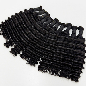 Deep Wave Vietnamese <b>Human</b> Hair Bulk Natural Color No Weft Soft Bouncy Hair For Braiding <b>Wig</b> Making Bulk Order - Product Image 3
