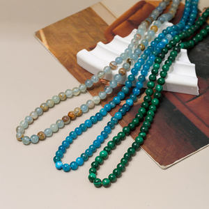 Usine En Gros Perles <span class=keywords><strong>De</strong></span> Cristal Calcite Prehnite Pierre Précieuse Violet <span class=keywords><strong>Madagascar</strong></span> Poudre 6mm Perles Rondes En Vrac - Product Image 5