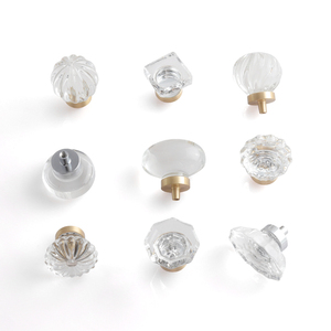 Oukali 럭셔리 유럽 스타일 다이아몬드 크리스탈 찬장 서랍 손잡이 캐비닛은 부엌 문 옷장 손잡이를 당김 - Product Image 2