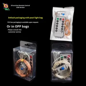 Điều khiển từ xa cổ tích ánh sáng không thấm nước IP65 Dimmable LED chuỗi <span class=keywords><strong>Lights</strong></span> giáng sinh kỳ nghỉ trang trí với USB đồng - Product Image 3