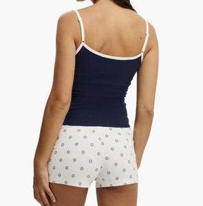 Conjunto <span class=keywords><strong>de</strong></span> Pijama Sexy para Mujer, Estampado, Tirantes Ajustables, Camiseta sin Mangas, Pantalones Cortos, Pijama Suave, Ropa <span class=keywords><strong>de</strong></span> Dormir Holgada para Mujer, Ropa <span class=keywords><strong>de</strong></span> Dormir <span class=keywords><strong>de</strong></span> Verano - Product Image 3