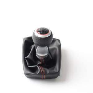 Poignée de levier de vitesse en cuir 5/6 vitesses ergonomique pour Audi A4 - Product Image 1