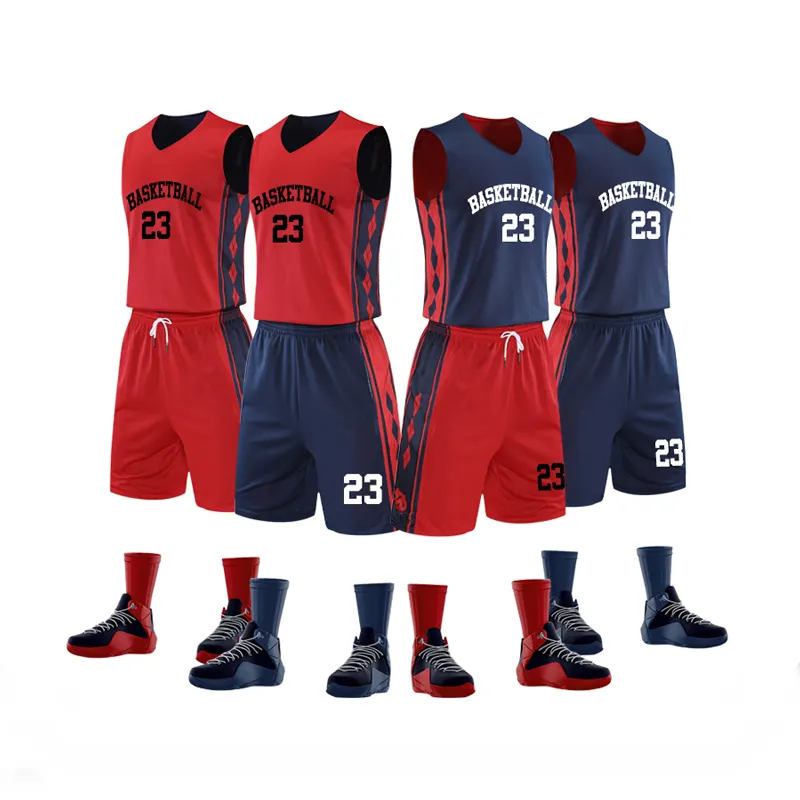 Custom Your Own Team Baloncesto Uniformes Reversible Baloncesto Jersey Set 2024