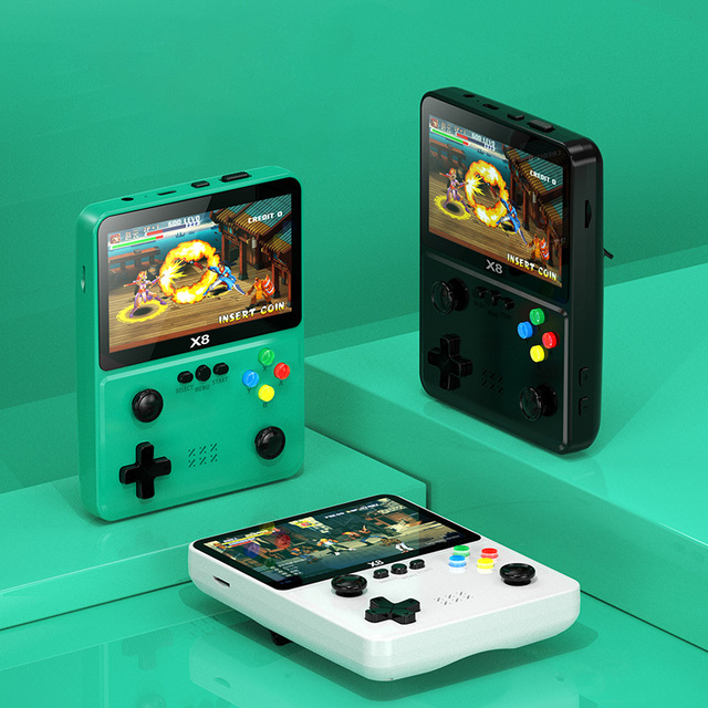 Portable Retro Game Console X8 Classic Games 4" Screen 3D Joystick Handheld Gaming Console