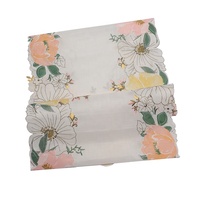 Chemin de table personnalisable brodé imprimé style aquarelle florale tissée 100 % polyester 14x53 pouces pour la maison et les fêtes de printemps