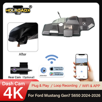 Holroadx Cámara para Coche 4G con Doble Lente y Visión Nocturna para Ford Mustang Gen5 Gen7, Fuente de Alimentación de Caja de Fusibles, Asia, Europa, África 2021-2026