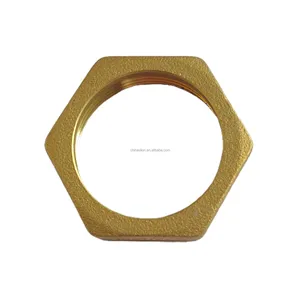 1 "UNION NUT คุณภาพสูงปลอมแปลง OEM ODM M10 ทองแดงและทองเหลือง Hex ถั่วบางและตรวจสอบปกอ่อนนุชในราคาถูก