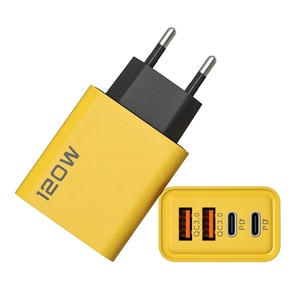 UK <strong>Plug</strong> 120W 4 Ports Fast <strong>Charging</strong> Block 120W USB Type C QC3.0 Wall Charger Usb-c Travel Adapter for Laptop Mobile Phone - Product Image 5