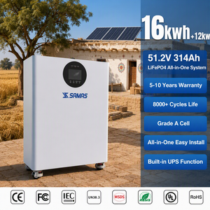 ระบบสำรองไฟบ้านแบบออลอินวัน <span class=keywords><strong>12kW</strong></span> 16kWh 51.2V 314Ah สำหรับกรณีไฟดับ ใช้ในแอฟริกาใต้ ได้รับการรับรองมาตรฐาน SANS 230V 50Hz CE UL - Product Image 1