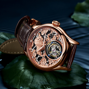 Envío Directo, Reloj de Pulsera Mecánico AESOP Tourbillon Skeleton con Movimiento de Cuerda Manual para Hombre, Reloj de Lujo a Prueba de Agua con Cristal de Zafiro - Product Image 5