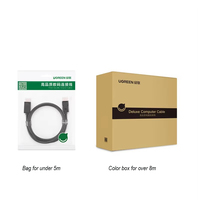 UGREEN Kabel DP UniDirectional Berlapis Emas 4K Male ke Male Mendukung Tampilan Video 1080p Kabel Asli