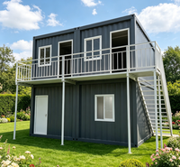 Appartement Modulaire Préfabriqué Écologique, Étanche et Ignifuge à Montage Rapide, Conteneur à Plat, Dortoir, Logement pour Personnel sur 2 Étages