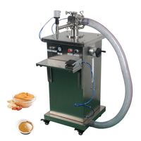 Machine de remplissage semi-automatique verticale à piston de haute précision pour boissons, gelée, ketchup, beurre de cacahuète, crème et beurre