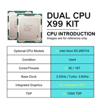 PANDL NEW X99-2D4 E-ATX 8X DDR4 ECC RAM Mainboard Set Intel Dual Xeon E5 2667 V4 X99 Motherboard Dual Cpu Combo Xeon X99 Kit.