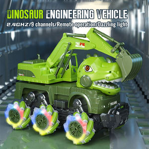 รถของเล่นไดโนเสาร์บังคับวิทยุสำหรับเด็ก 1:14 รุ่น Urban Construction Engineering สำหรับขับขี่ออฟโรด ปีนป่าย ดริฟท์ และแสดงท่าผาดโผน พร้อมไฟและเสียงเพลง - Product Image 3