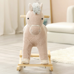 Cheval à bascule en bois 2 en 1 pour bébé et enfant, jouet pour bébé et enfant, chevaux à bascule pour intérieur et extérieur - Product Image 4