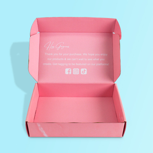 Caja de Embalaje de Cartón Corrugado <span class=keywords><strong>Rosa</strong></span> Personalizada, Resistente, Degradable y Reciclable para Cosméticos, Ideal para Envíos Express - Product Image 2