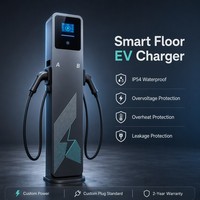 Cargador Inteligente para Vehículos Eléctricos 11kW 7kW 22kW Tipo 1 Tipo 2 de Suelo, con OCPP, APP, WiFi, RFID, CE, LCD, OEM, IP65, para Estación Doméstica, de Fábrica, Proveedor