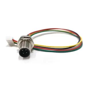 Conector de montaje de panel frontal M12, macho de 4 polos, m12 con molex, gran oferta