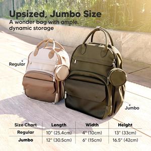 <span class=keywords><strong>Mochila</strong></span> Multifuncional de Moda para Pañales |   Bolsa de Pañales para Bebés, para Padres y Madres, 18L, Poliéster, Impermeable, con Cierre de Cremallera - Product Image 3