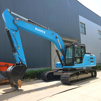 Nouvelle excavatrice hydraulique à usage intensif RUNTX 22 tonnes 23 tonnes 38 tonnes grande pelle sur chenilles avec bras de creusement étendu en option