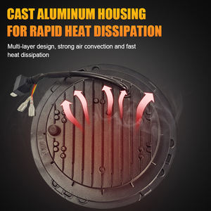 Phares LED H4 de 40W pour Voiture, Moto, Vaz Niva, UAZ, <span class=keywords><strong>Wrangler</strong></span>, Land Rover avec Clignotant et Feu de Route Rond LED 7 Pouces Halo - Product Image 5