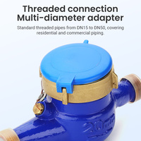 Compteur d'eau numérique domestique en fonte DN15 DN20 DN25 DN32 DN40 DN50 OEM ODM pour usage résidentiel