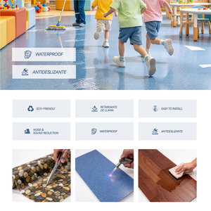 Rollos <span class=keywords><strong>de</strong></span> Suelo <span class=keywords><strong>de</strong></span> PVC Flexible con Aspecto <span class=keywords><strong>de</strong></span> Piedra y Reverso Blanco para Actualizaciones <span class=keywords><strong>de</strong></span> Espacios Modernos, Pedidos al por Mayor para Compradores <span class=keywords><strong>de</strong></span> Suelos Residenciales - Product Image 3