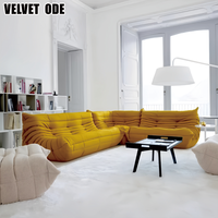 Canapé Caterpillar en tissu doux Ligne Ro-set, fauteuil de sol To-go, canapé individuel de style nordique pour salon, décoration intérieure