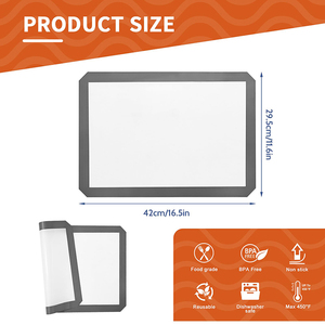 Factory Design White Color Baking Silicone <b>Mat</b> Wholesale Durable Pastry <b>Rolling</b> <b>Mat</b> Baking Sheet Silicone <b>Mat</b> - Product Image 2