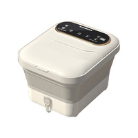 Neue Faltbare Fußbadewanne Elektrische Massage Zeitgesteuerte Intelligente Konstanttemperatur-Heizung Vollautomatische Fußwaschanlage für Zuhause