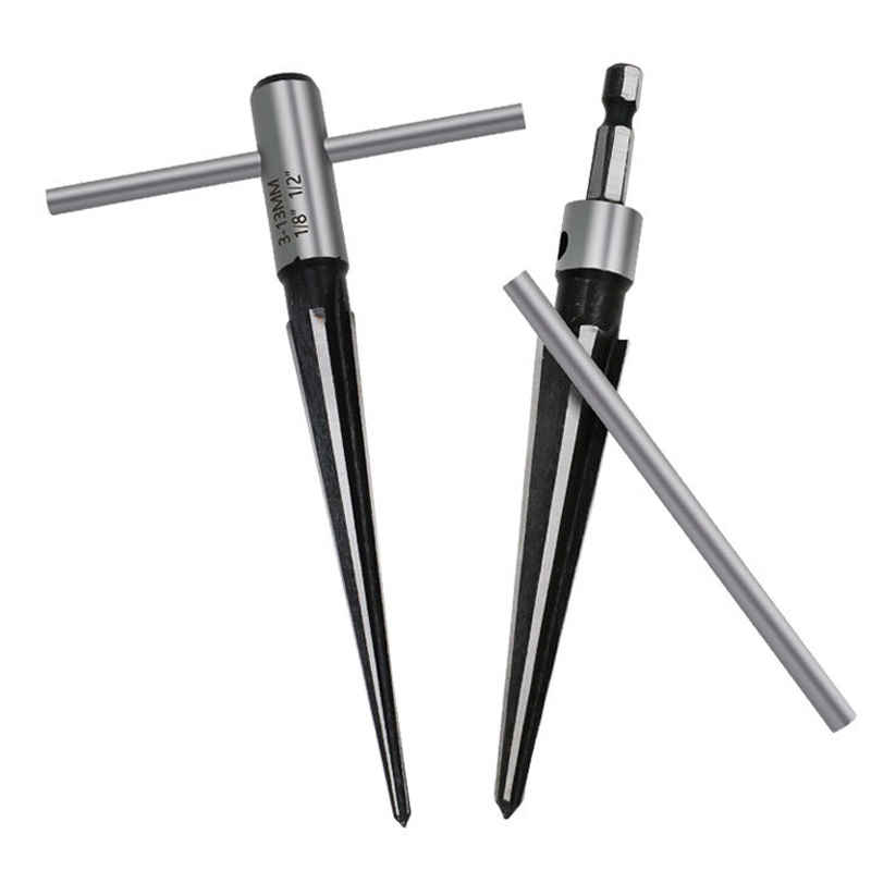 Alesatore Esagonale, Alesatore con Impugnatura a T Foro per Perno a Ponte Portatile a Forma di T Conico Utensile per Foratura con Impugnatura dell'Alesatore Esagonale Alesatore Conico per Metallo