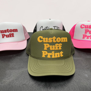 Casquette Trucker à Logo Personnalisé Imprimé en Relief, Panneau en Maille Vert Olive, Casquette Ajustable à 6 Panneaux, Style Décontracté Unisexe, Fabriquée au Vietnam - Product Image 4