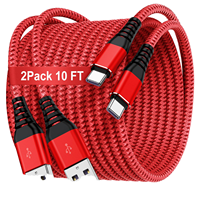 Kabel Data USB Type-C Berlapis Nilon 60W Pengisian Cepat 3A Tembaga Berlapis Timah untuk Mobil Android