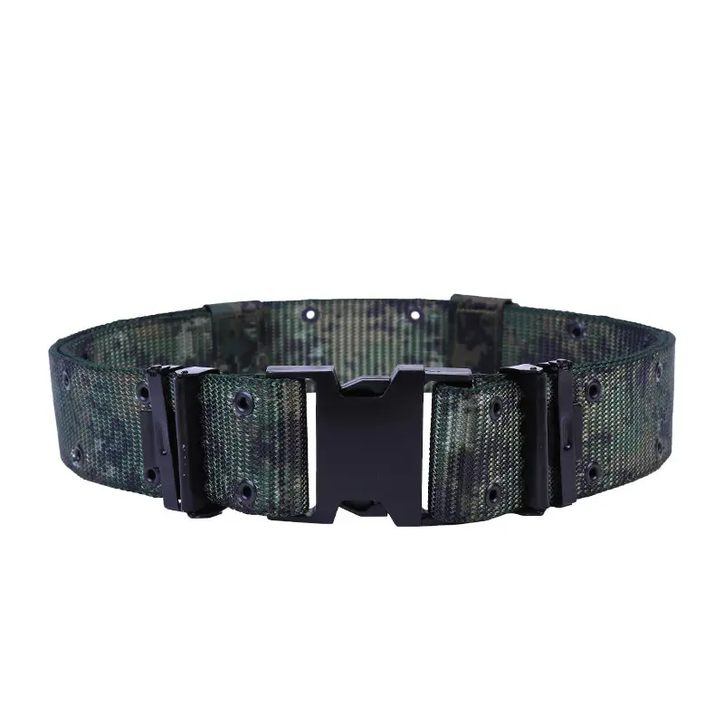 Unisex Adulto ajustável Heavy Duty Camuflagem Nylon Web Belt Safety Guard Equipment Tactical Belt