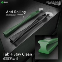 2UUL DA19 Set Pengikis Solder Anti-Roll, Stencil CPU, Alat Pengaduk Pasta Timah, Alat Pry Bar BGA untuk Perbaikan Pemasangan Solder Ponsel