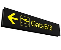 Boîte lumineuse LED personnalisable en aluminium pour signalétique aéroportuaire – Équipement de service pour terminaux